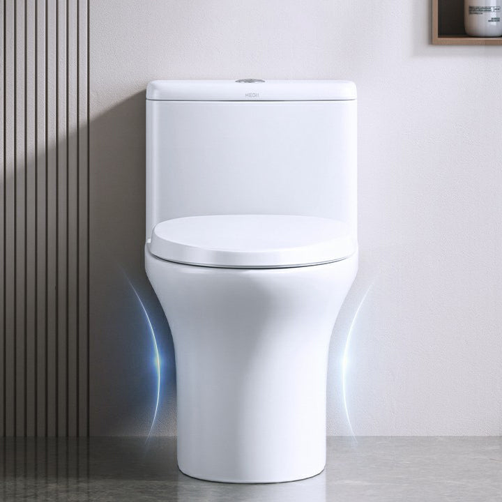 Traditional Porcelain Toilet One Piece Floor Mounted Siphon Jet Toilet