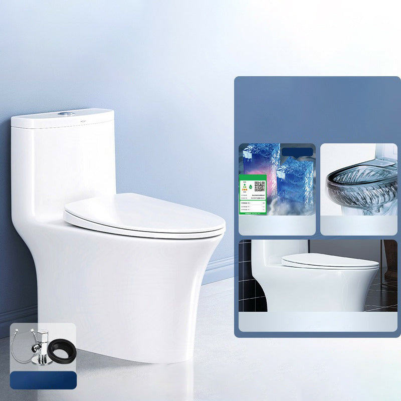 Traditional Porcelain Toilet One Piece Floor Mounted Siphon Jet Toilet