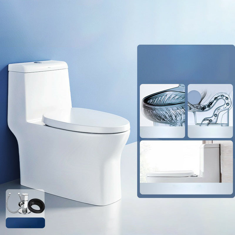 Traditional Porcelain Toilet One Piece Floor Mounted Siphon Jet Toilet