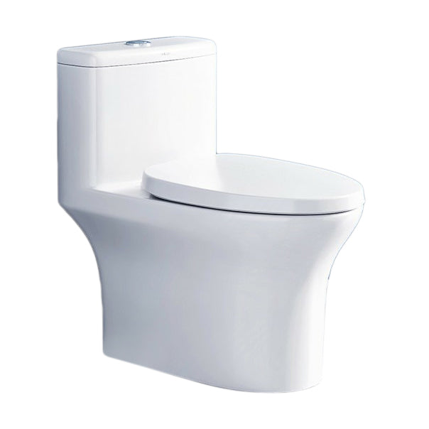 Traditional Porcelain Toilet One Piece Floor Mounted Siphon Jet Toilet