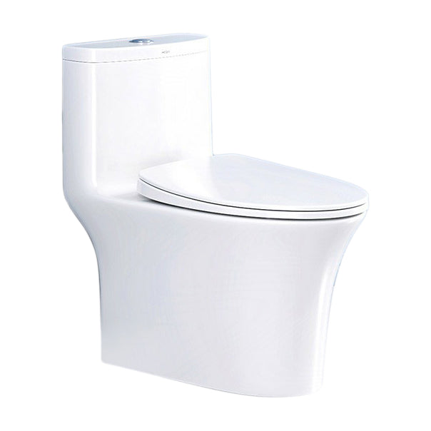 Traditional Porcelain Toilet One Piece Floor Mounted Siphon Jet Toilet