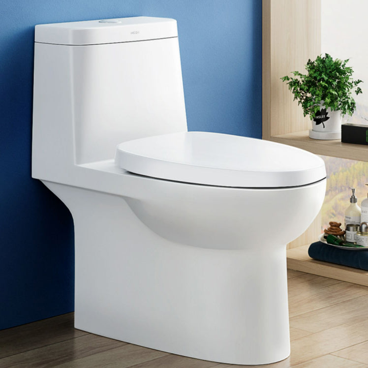 Traditional Porcelain Toilet One Piece Floor Mounted Siphon Jet Toilet