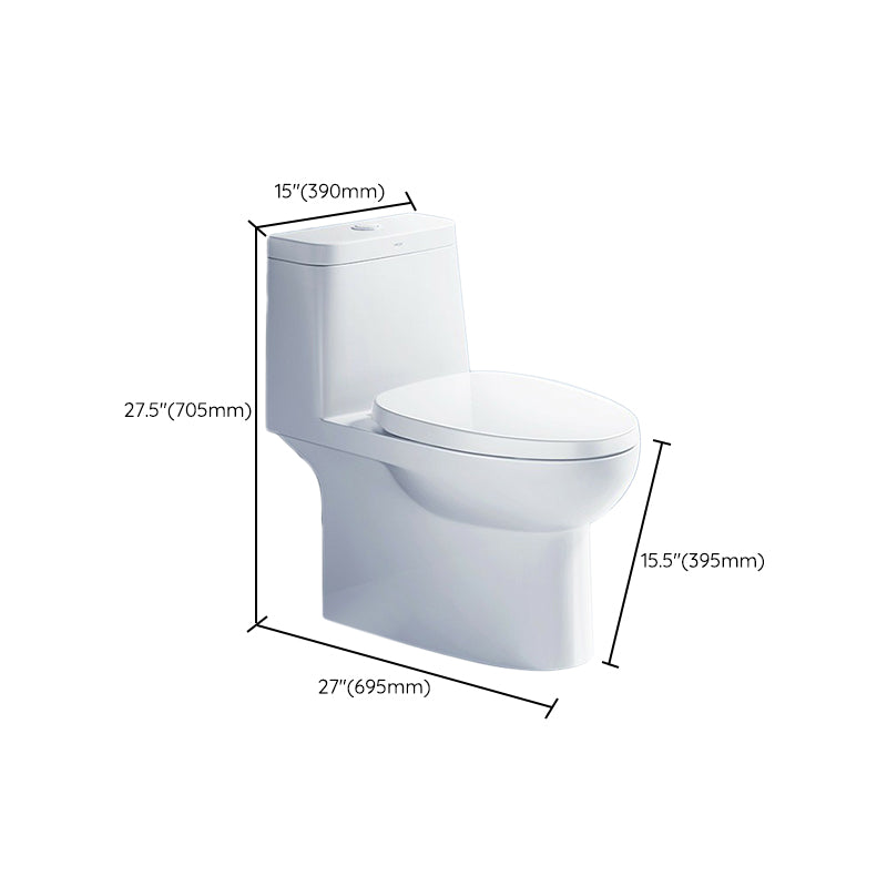 Traditional Porcelain Toilet One Piece Floor Mounted Siphon Jet Toilet