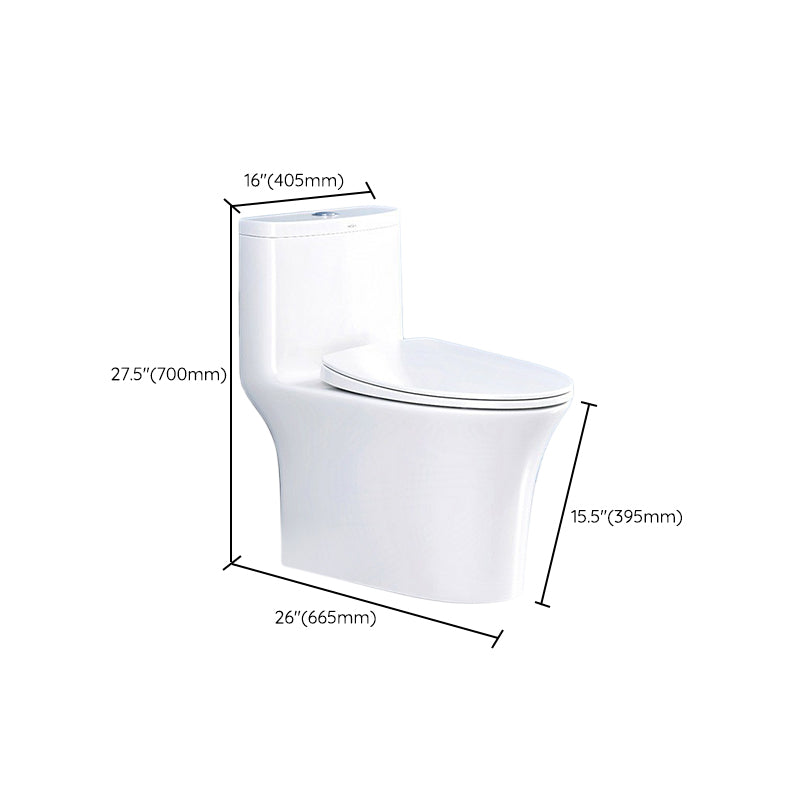 Traditional Porcelain Toilet One Piece Floor Mounted Siphon Jet Toilet