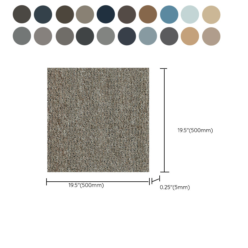 Carpet Tile Fade Resistant Non-Skid Solid Color Self-Stick Carpet Tiles Dining Room