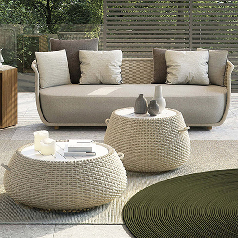 Rattan Patio Sofa Contemporary Minimalist Villa Outdoor Patio Sofa