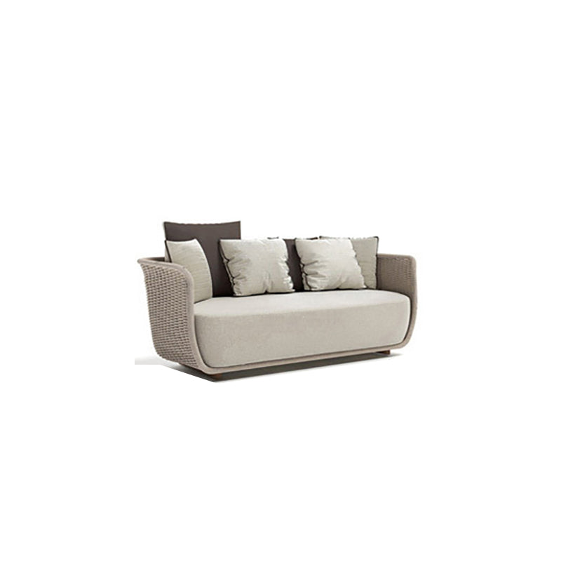 Rattan Patio Sofa Contemporary Minimalist Villa Outdoor Patio Sofa