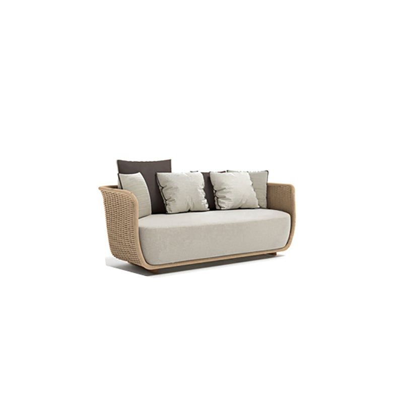 Rattan Patio Sofa Contemporary Minimalist Villa Outdoor Patio Sofa