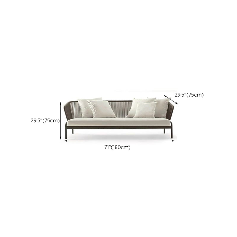 Modern Outdoor Loveseat Water Resistant Outdoor Patio Sofa with Cushions