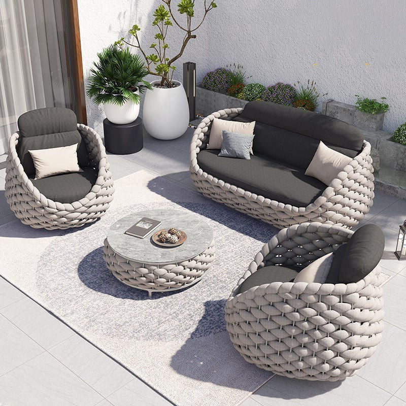 Tropical Black Outdoor Loveseat Water Resistant Outdoor Loveseat