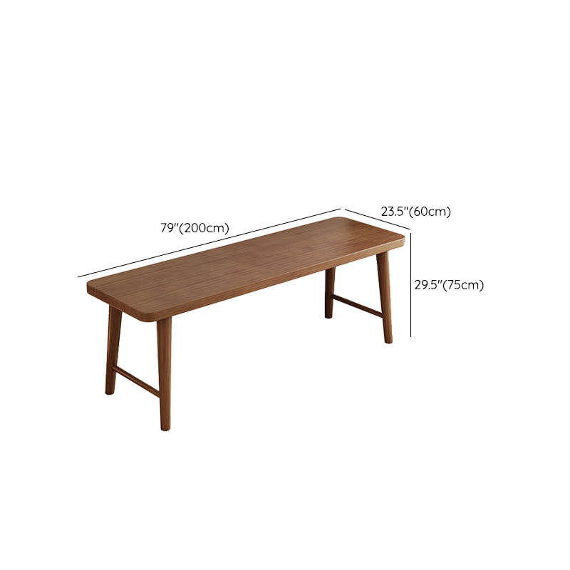 Solid Wood Rectangle Writing Desk Modern 23.62-inch Wide Office Desk with H-Base