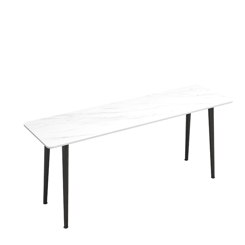 Rectangular Shaped Home Working Table Stone Writing Desk in Grey/White