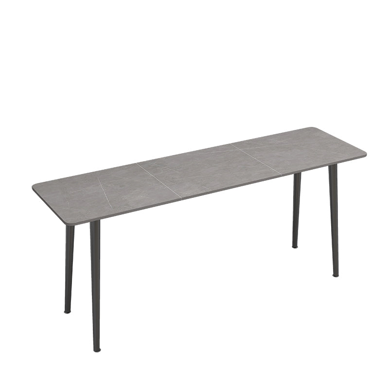 Rectangular Shaped Home Working Table Stone Writing Desk in Grey/White