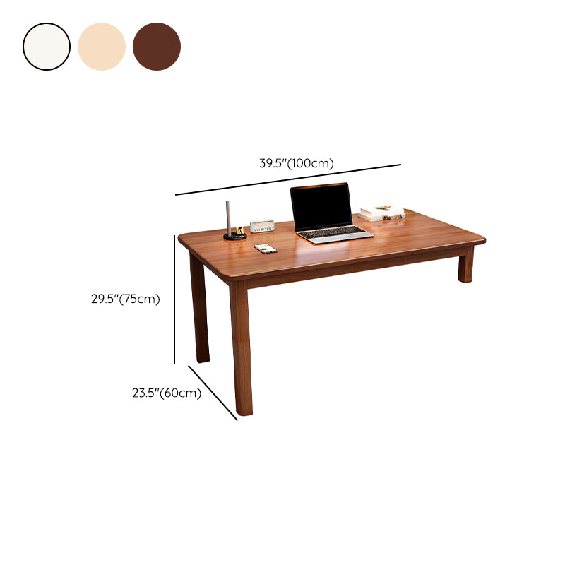 Rectangular Shaped Home Working Table Wood Writing Desk in White/Natural/Brown