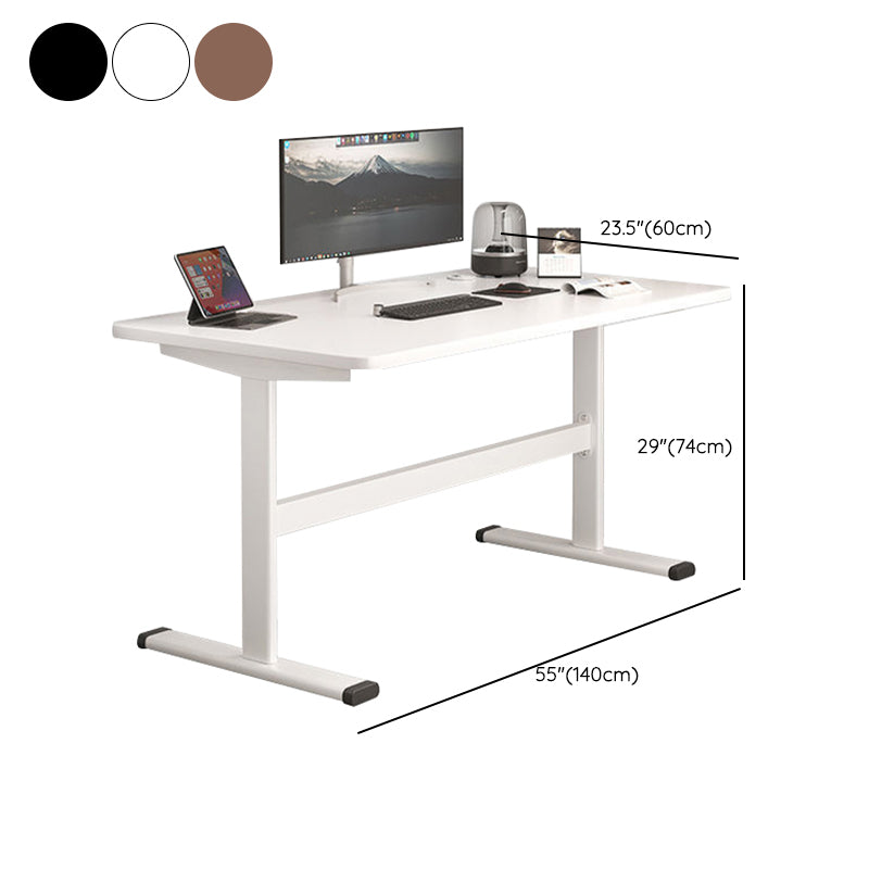 Industrial Style Wooden Writing Desk 29.13-inch Tall Office Desk with Metal Legs