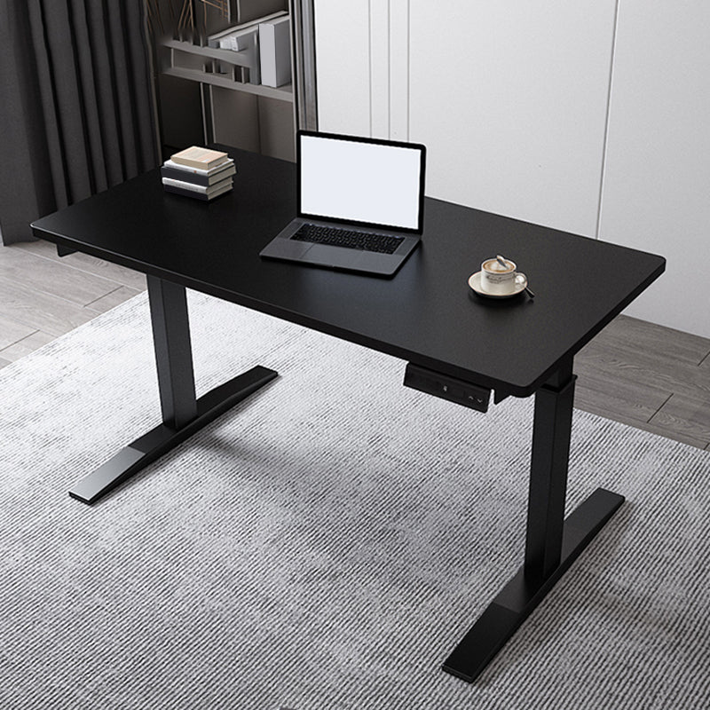 Modern Wooden Office Desk Rectangle Writing Desk with T-Shape Base for Home