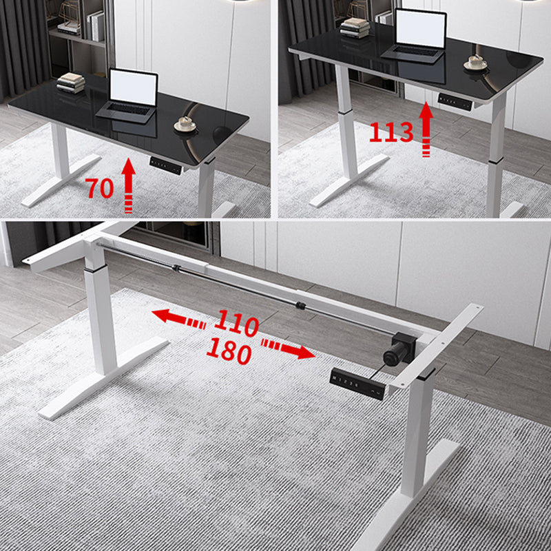 Modern Wooden Office Desk Rectangle Writing Desk with T-Shape Base for Home