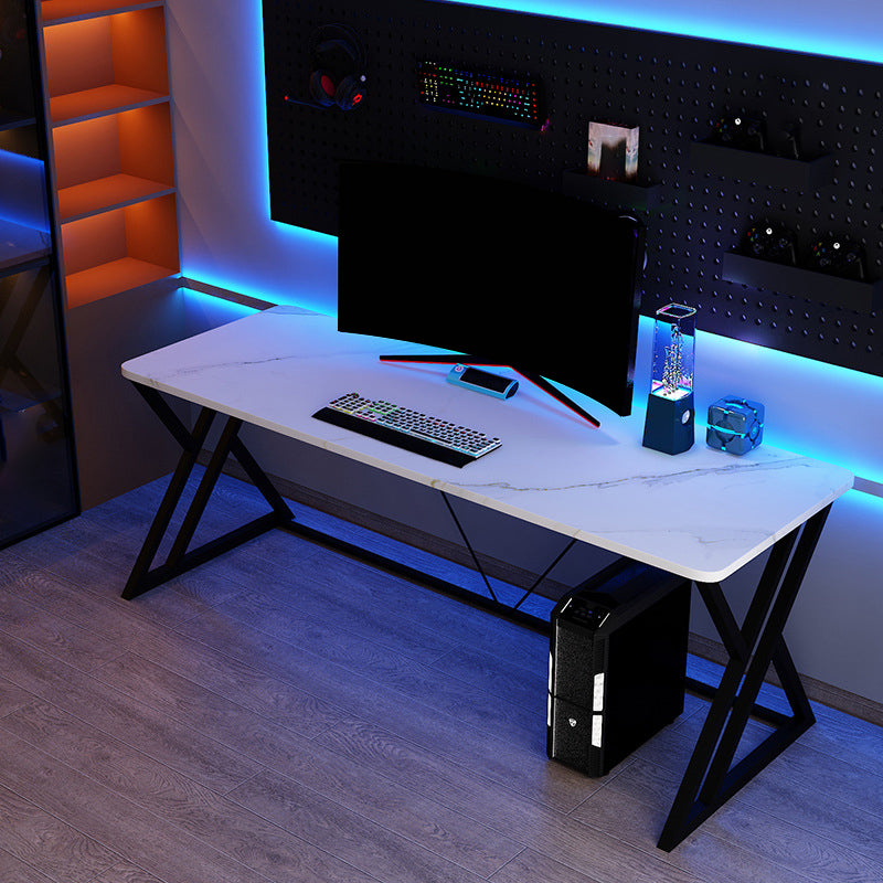 Modern Gaming Desk Stone Sled Base Computer Desk , 23.62-inch Tall