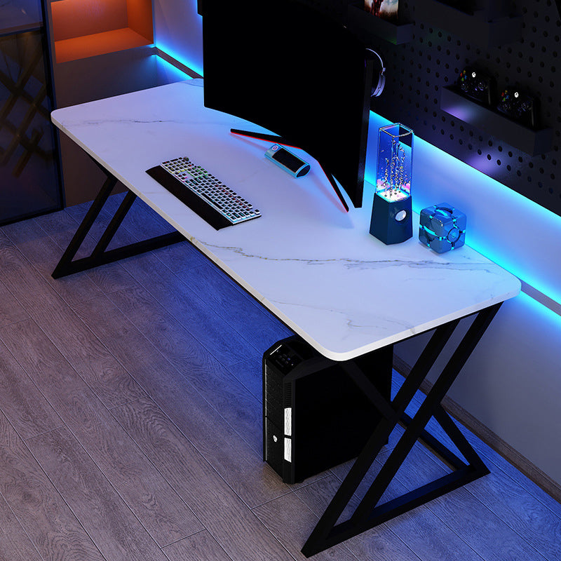 Modern Gaming Desk Stone Sled Base Computer Desk , 23.62-inch Tall