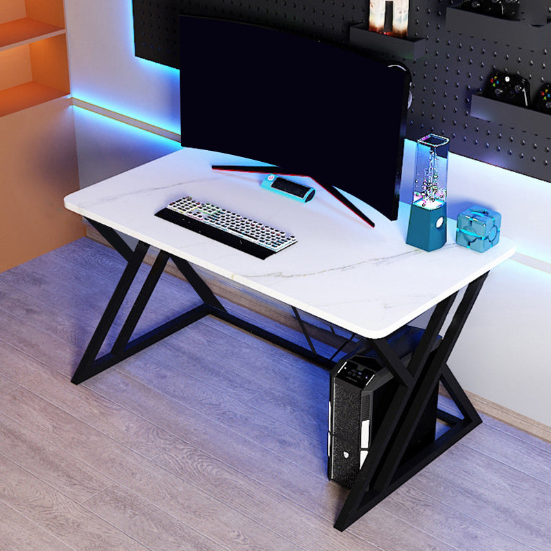 Modern Gaming Desk Stone Sled Base Computer Desk , 23.62-inch Tall