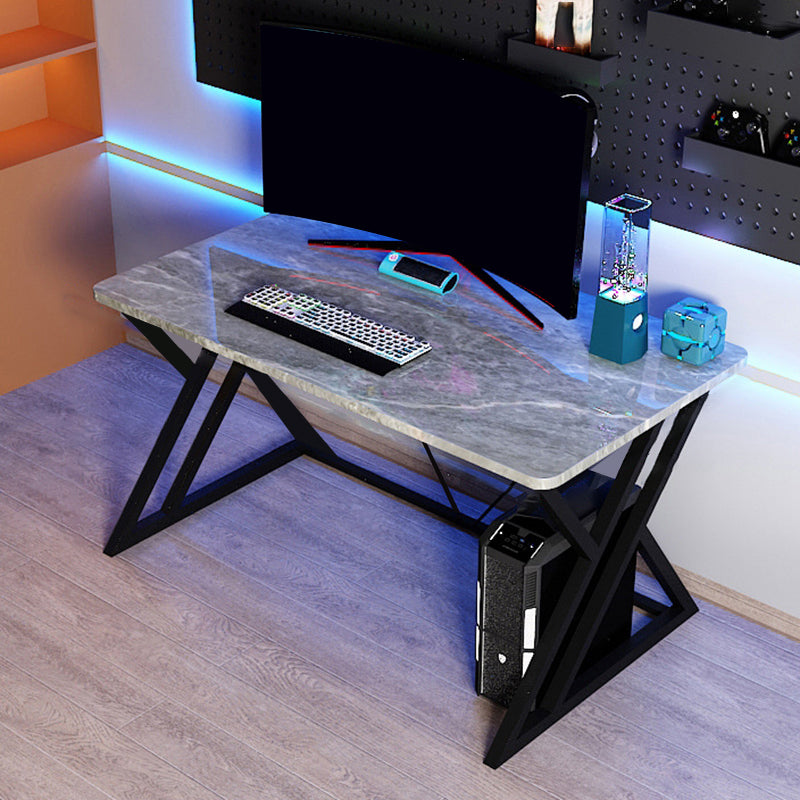 Modern Gaming Desk Stone Sled Base Computer Desk , 23.62-inch Tall