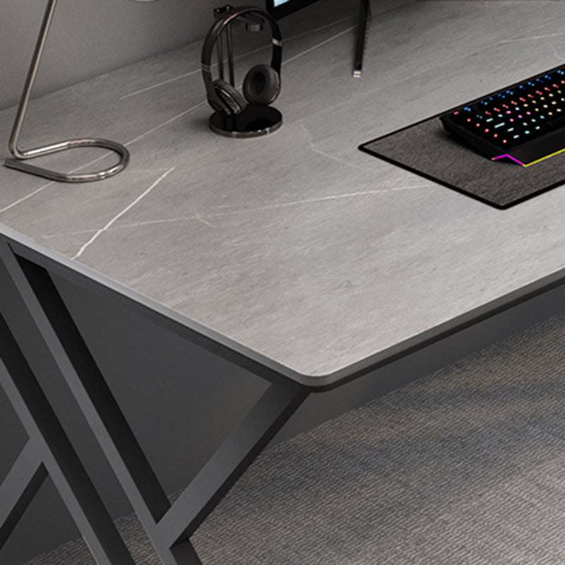 Modern Gaming Desk Stone Sled Base Computer Desk , 23.62-inch Tall