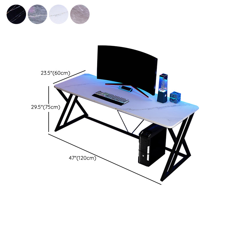 Modern Gaming Desk Stone Sled Base Computer Desk , 23.62-inch Tall