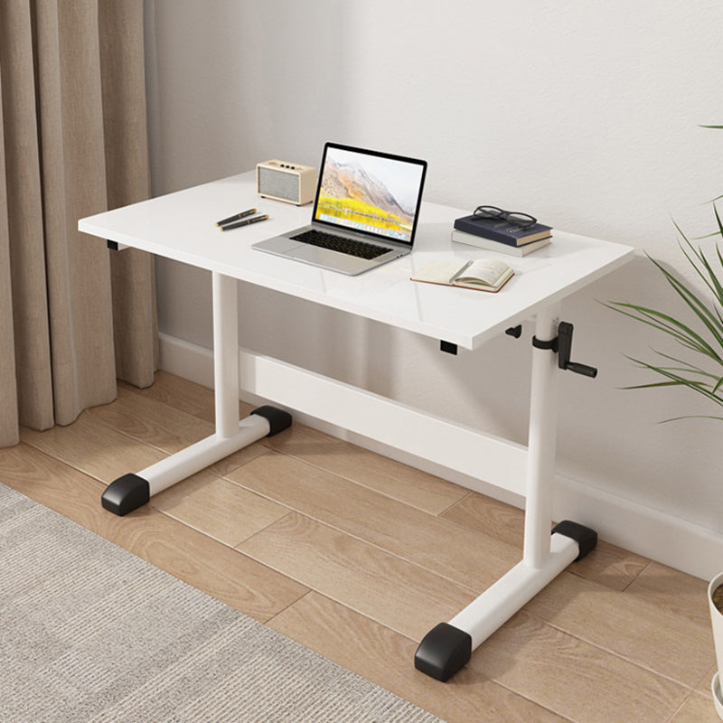 Modern Wood Office Desk Rectangle Task Desk with T-Shape Base for Home