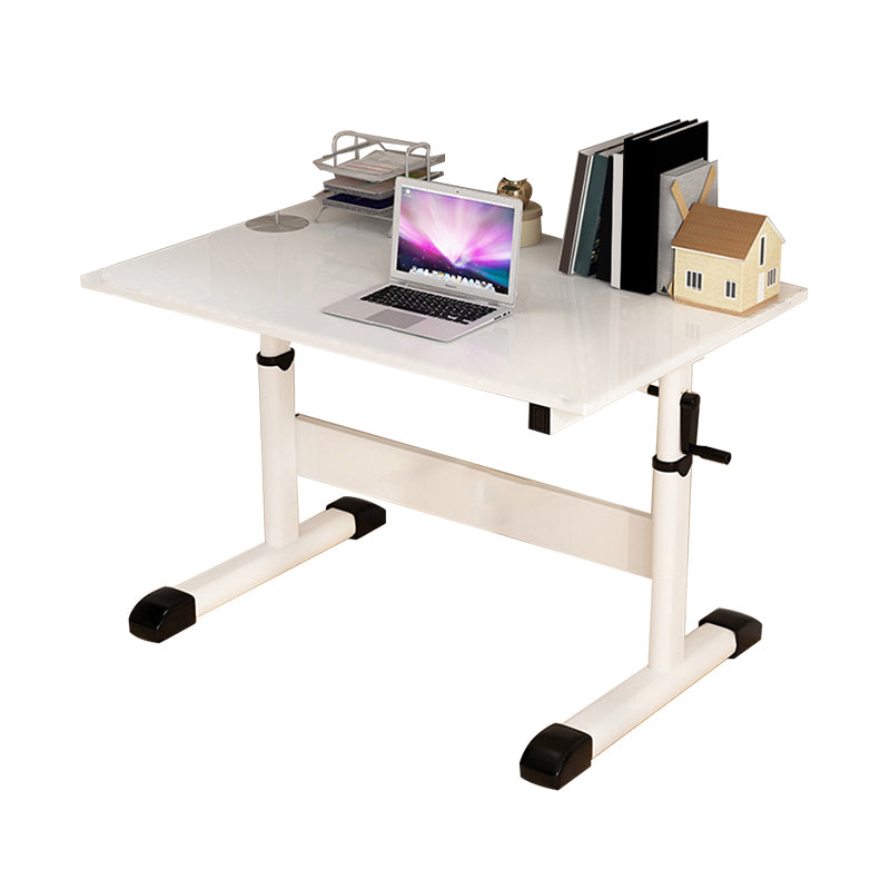 Modern Wood Office Desk Rectangle Task Desk with T-Shape Base for Home