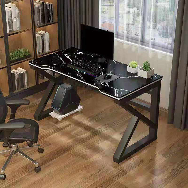 Modern Wooden Office Desk Free Form Task Desk with Sled Base for Home