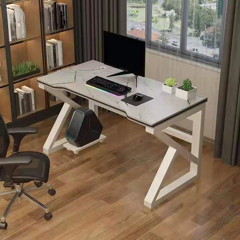 Modern Wooden Office Desk Free Form Task Desk with Sled Base for Home