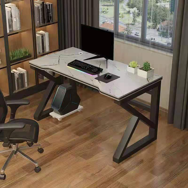 Modern Wooden Office Desk Free Form Task Desk with Sled Base for Home