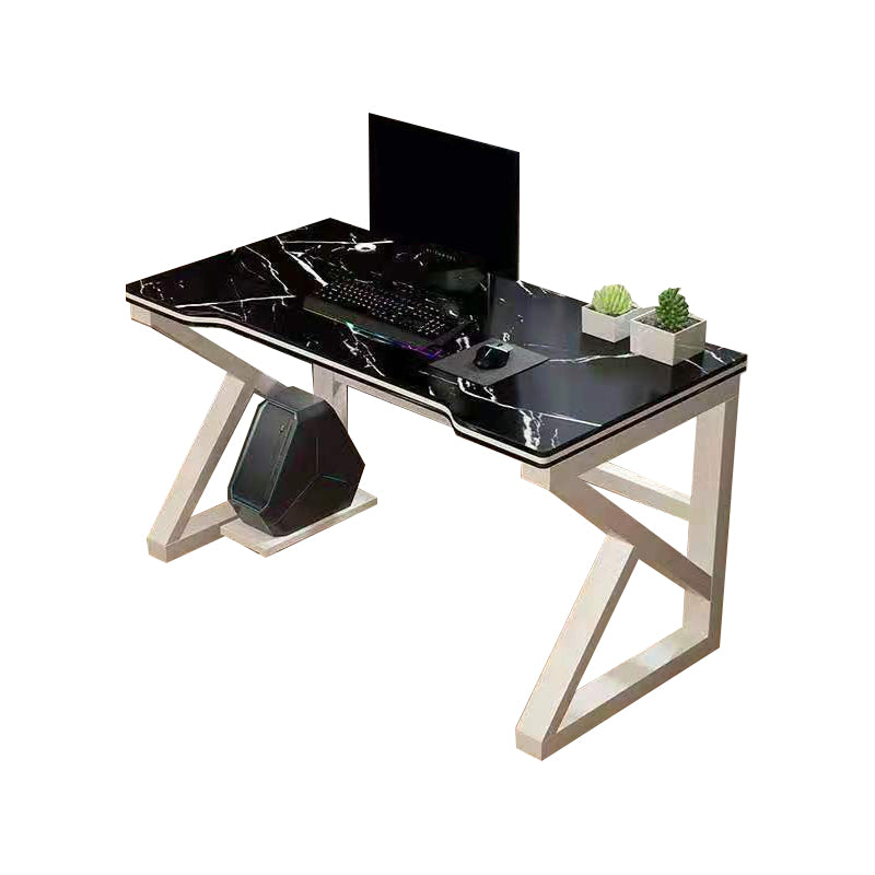 Modern Wooden Office Desk Free Form Task Desk with Sled Base for Home