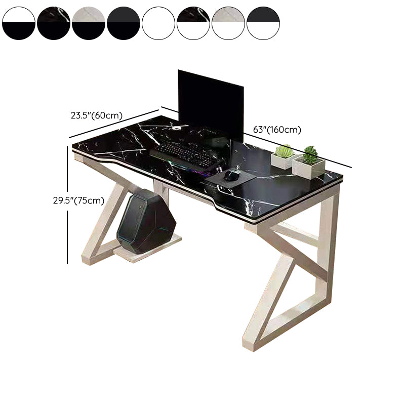 Modern Wooden Office Desk Free Form Task Desk with Sled Base for Home