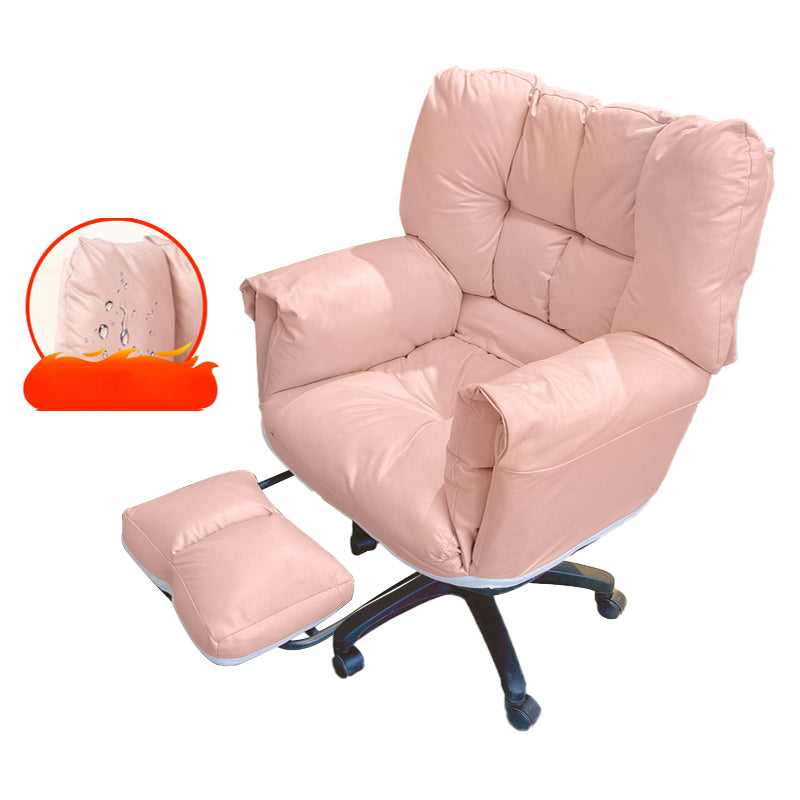 Padded Arms Desk Chair Modern Ergonomic Office Chair with Wheels