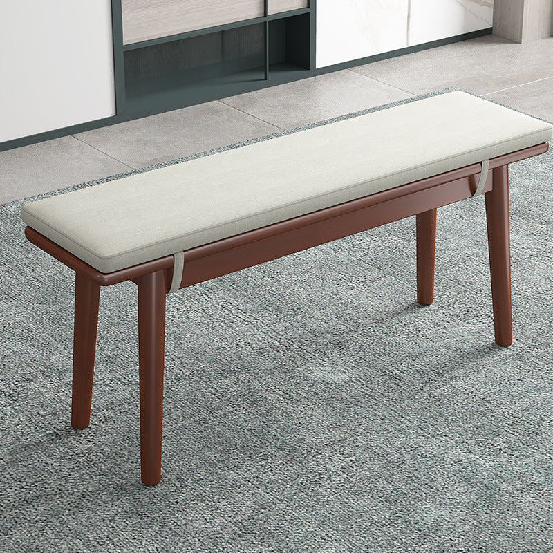 Contemporary Upholstered Bench Home Seating Bench with Squared Legs