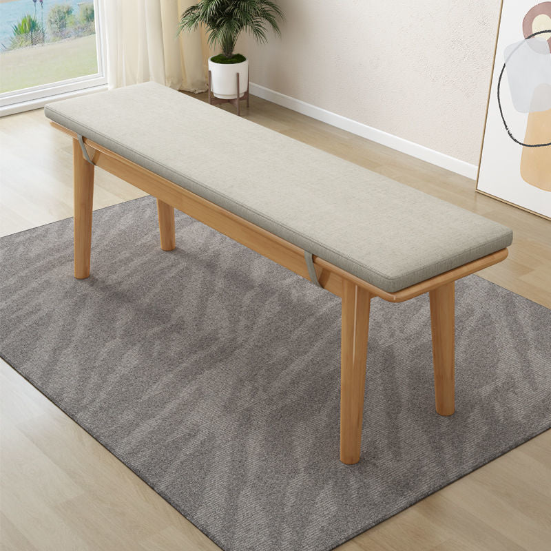 Contemporary Upholstered Bench Home Seating Bench with Squared Legs