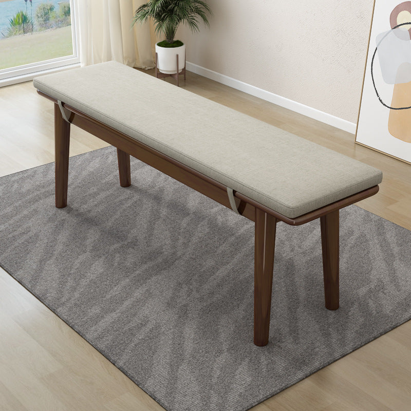 Contemporary Upholstered Bench Home Seating Bench with Squared Legs