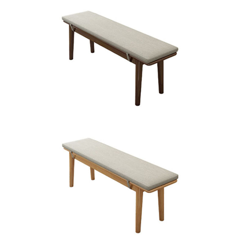 Contemporary Upholstered Bench Home Seating Bench with Squared Legs