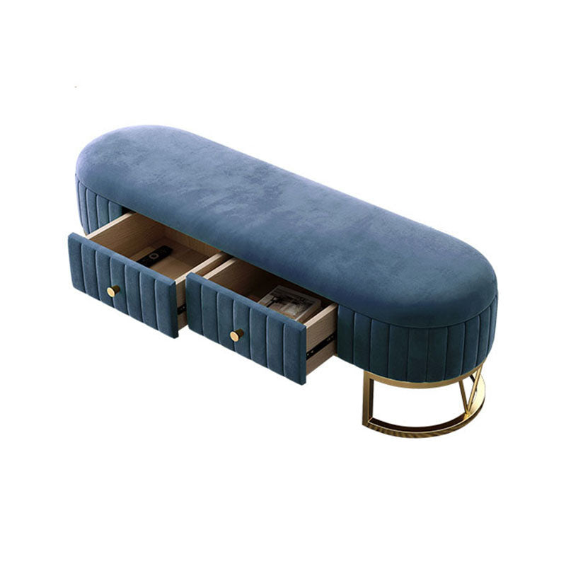 Glam Cushioned Seating Bench Entryway and Bedroom Bench , 18" W