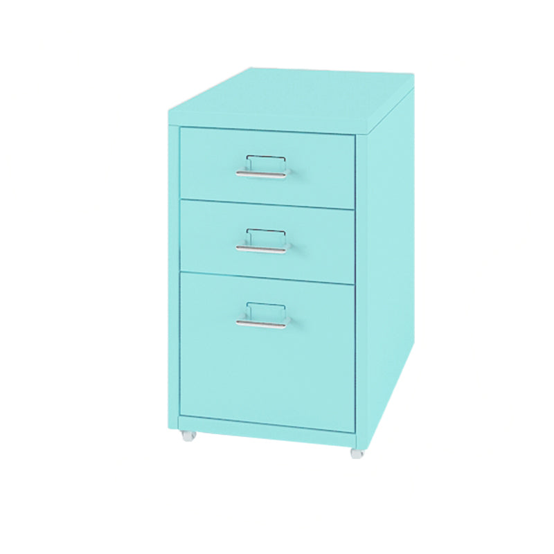 Contemporary File Cabinets Steel Frame Solid Color File Pedestal for Home Office