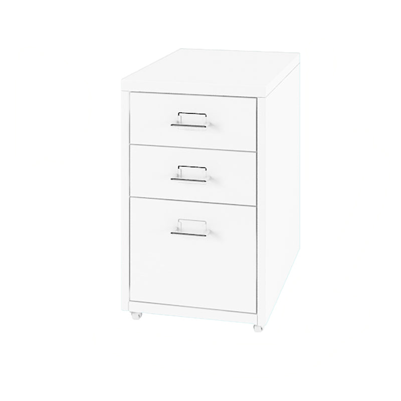 Contemporary File Cabinets Steel Frame Solid Color File Pedestal for Home Office