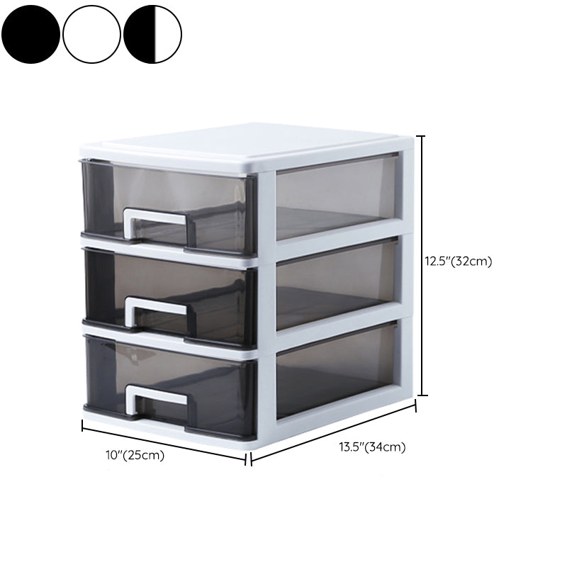 Vertical Filing Cabinet Transparent Drawers Plastic Modern Filing Cabinet