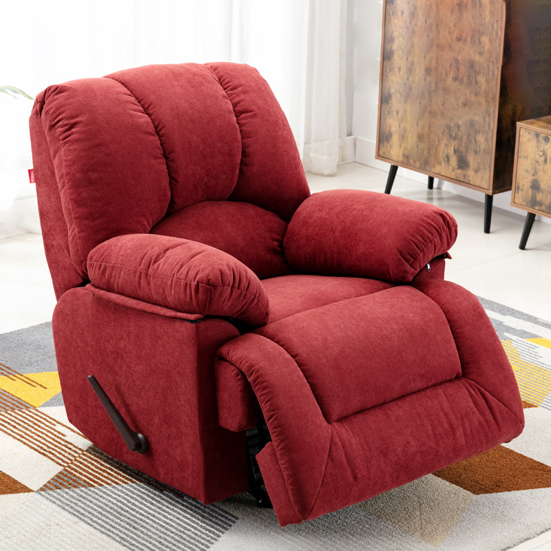Contemporary Fabric Home Theater Recliner Power/Manual Rocking Recliner