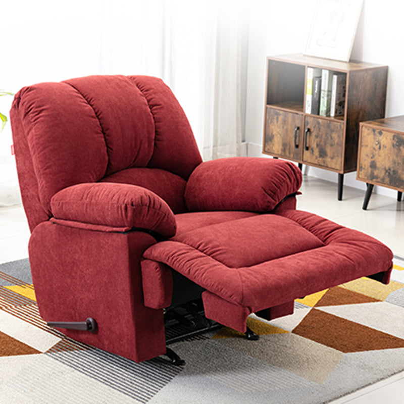Contemporary Fabric Home Theater Recliner Power/Manual Rocking Recliner