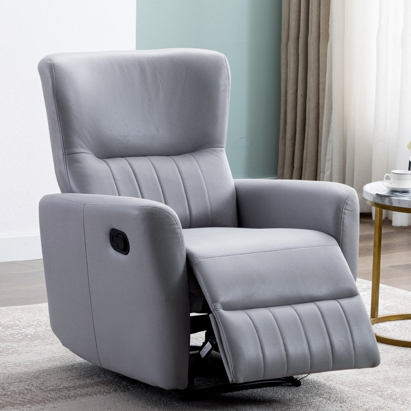 31.1-In Wide Swivel Reclining Chair Manual/Power Faux Leather Recliners