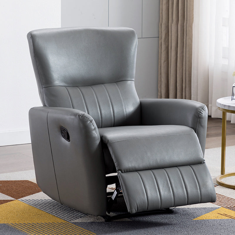 31.1-In Wide Swivel Reclining Chair Manual/Power Faux Leather Recliners