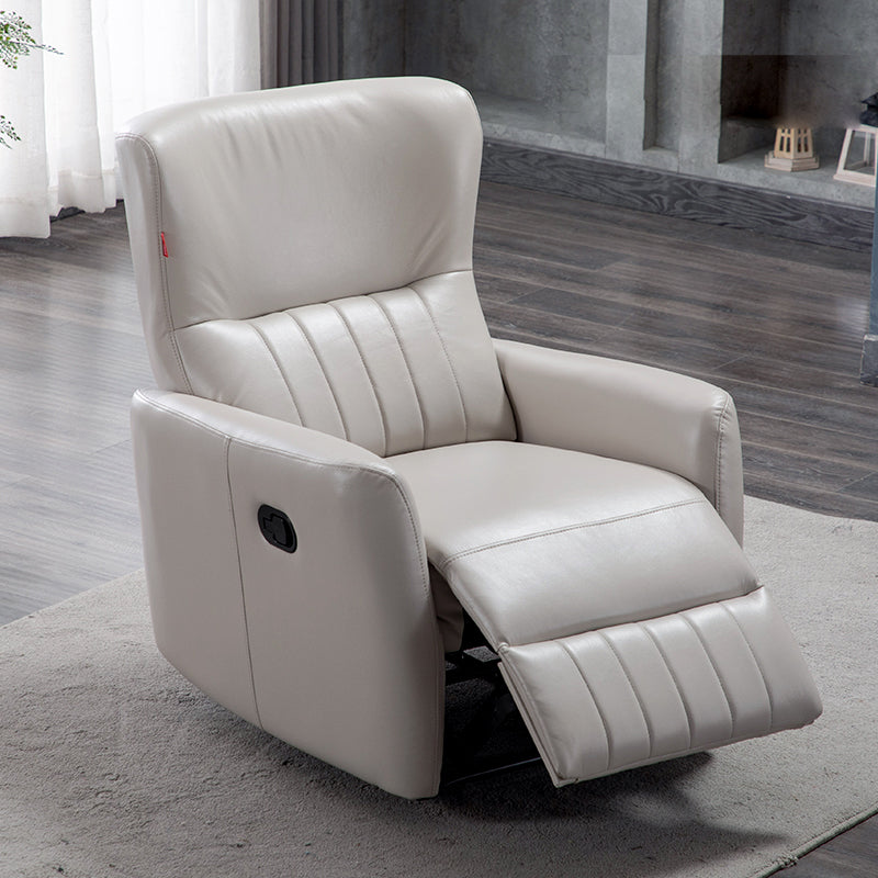 31.1-In Wide Swivel Reclining Chair Manual/Power Faux Leather Recliners