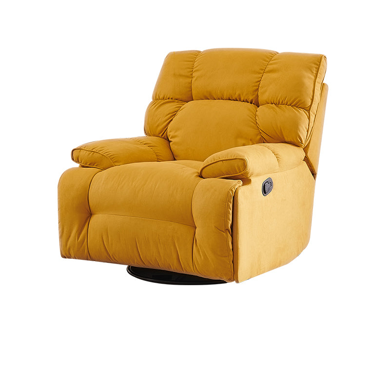 Velvet Recliner Chair Solid Color Standard Recliner with Position Lock