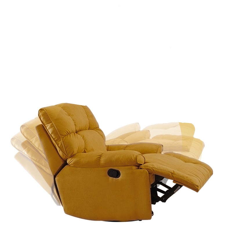 Velvet Recliner Chair Solid Color Standard Recliner with Position Lock